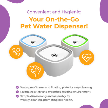 Splash-Free Floating Pet Bowl - Keep Your Floors Dry, Hydrate Your Pets with Ease!