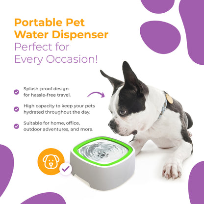 Splash-Free Floating Pet Bowl - Keep Your Floors Dry, Hydrate Your Pets with Ease!