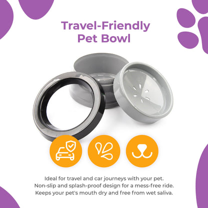 Smart Pet Bowl Slow Feeder, and Non-Slip Design, Bonus Water Bottle Feeder - No More Spills!